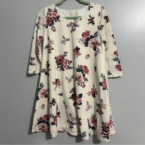 ALTAR'D STATE boho dress pink cream ivory floral knit a-line size M